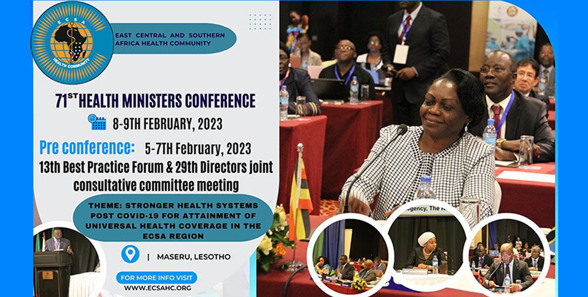 East Central and Southern Africa Health Community's 13th Best Practices Forum & 71st Health Ministers Conference banner